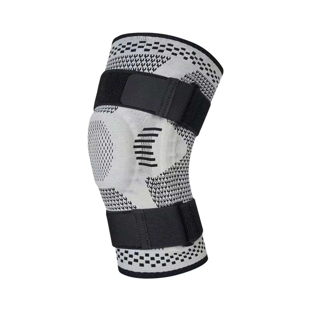 1 Stück Kniebandage, Kompressionsmanschette mit Seitenstabilisatoren und Patella-Gel für Knieschmerzen, Meniskusriss, ACL-Verletzungserkennung