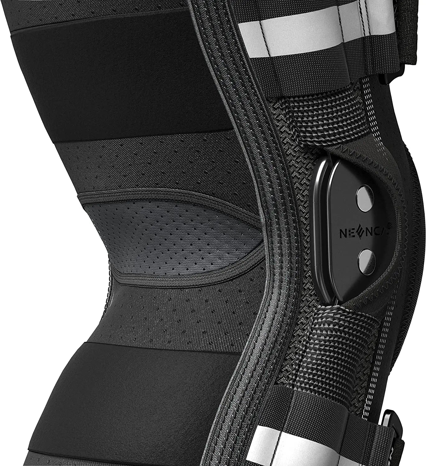 NEENCA Kniebandage mit Scharnier für Knieschmerzen, Kniestütze mit seitlichen Stabilisatoren, Linderung von Gelenkschmerzen, Arthritis, Meniskusriss, ACL PCL